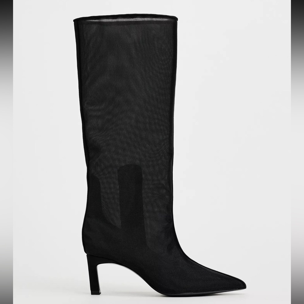 Zara Knee High Mesh Boots